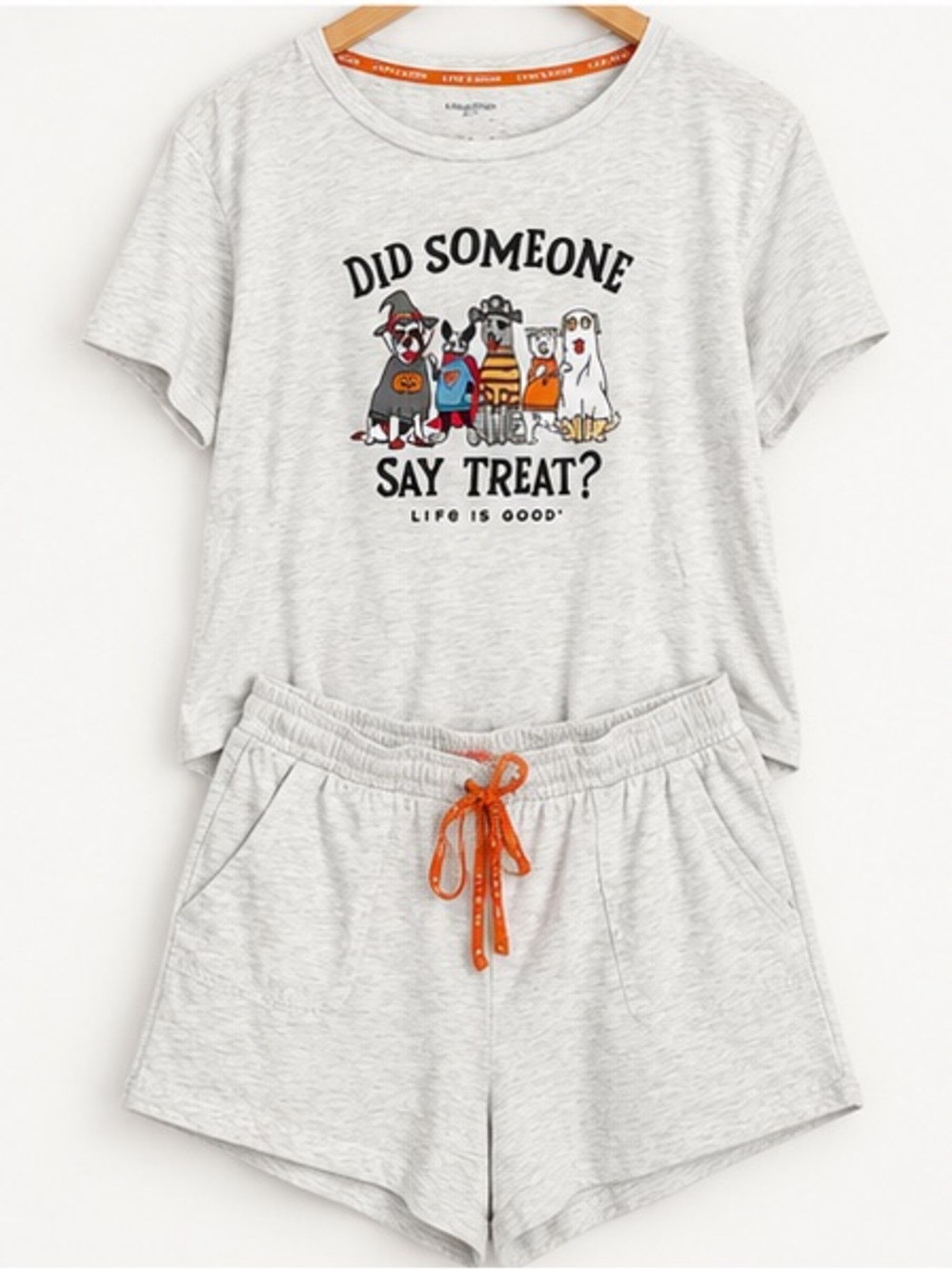 Life Is Good Women's XL Halloween Dog Costume PJ Top & Shorts Set
